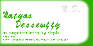matyas dessewffy business card