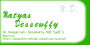 matyas dessewffy business card